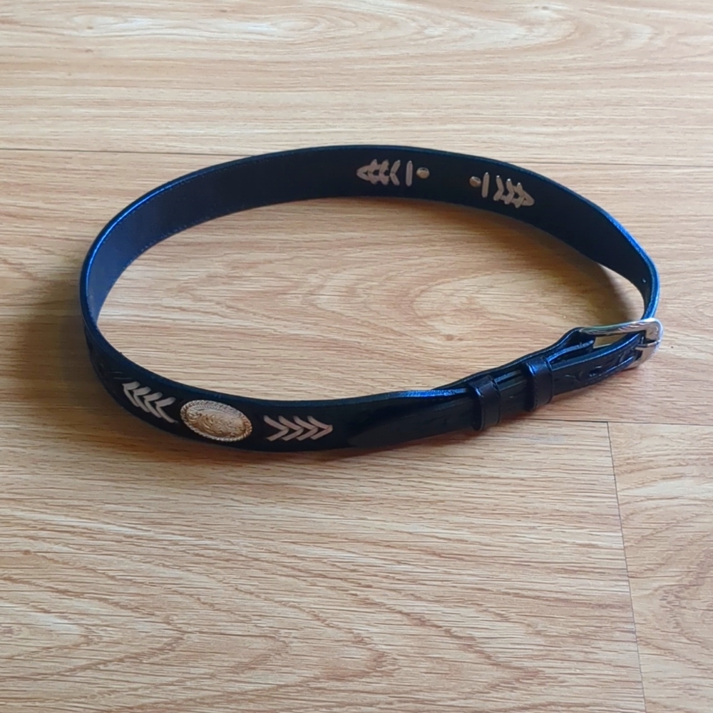 Tooled Leather Belt